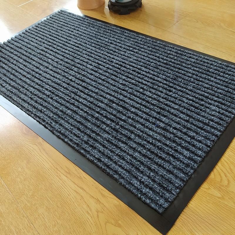 Modern Simple Patterned Corrugated Doormat With Absorbent Fibers For Indoor And Outdoor Use