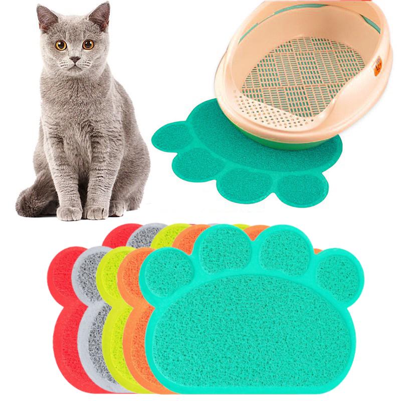 Buy Dog Placemat Paw Shape Pet Cat Dish Bowl Feeding Food Pvc Mat at