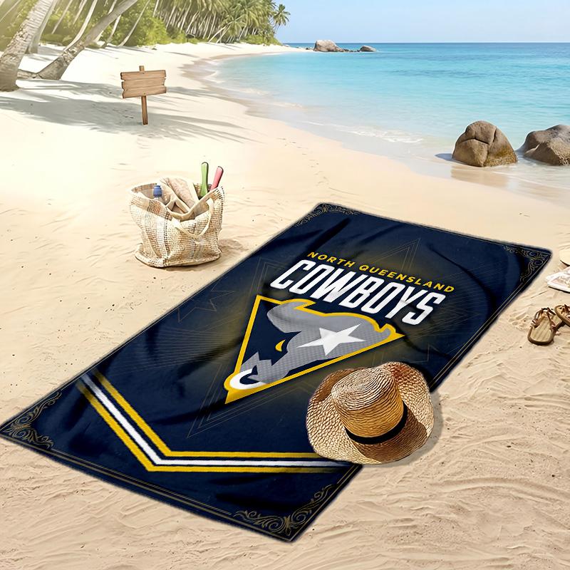 North Queensland Cowboys Print Beach Towel Soft Portable Quick?dry Towel For Pool Summer Vacation Outdoor Sport