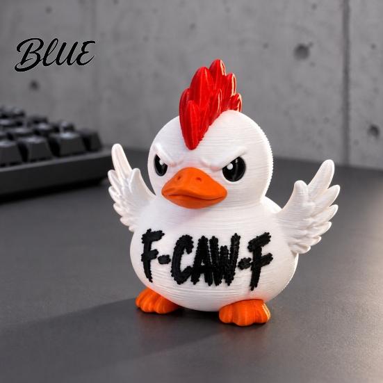 Cool Figurines for Home Decor 3D Printed Grumpy Duck/Crow Figurine Funny Angry Duck/Raven Statue Cute Duck Gaming Room Desk Decor Creative