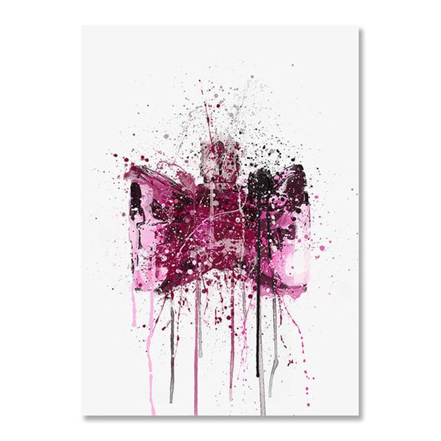 Abstract Graffiti Perfume Bottle Watercolor Style Canvas Painting Wall Art Picture Posters and Prints for Living Room Home Decor No Frame