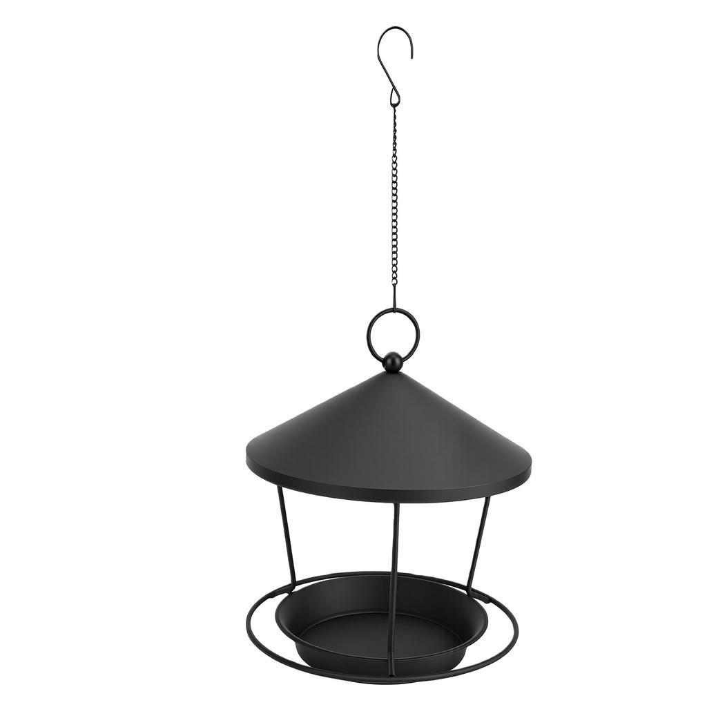 Wild Bird Feeder Iron Hanging Bird Feeder Simple Design Wide Opening Easy Clean for Outdoor Garden Patio