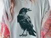 Raben T-Shirt Gothic Krähe Tee Vintage Vogel Grafik Dark Academia Ästhetik Comfort Colors Naturfreund Geschenk Schwarzes Vogelshirt