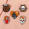 Premium Halloween Metal Badge Spider Skeleton Brooch Fashion Accessory For Costumes