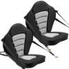 Kayak Seat, 2 Pack 53 mm Thick, Universal Paddle Board Seat with Back Support, Sit-on-Top Soft Padded Cushion with Storage Bag & Adjustable Straps for