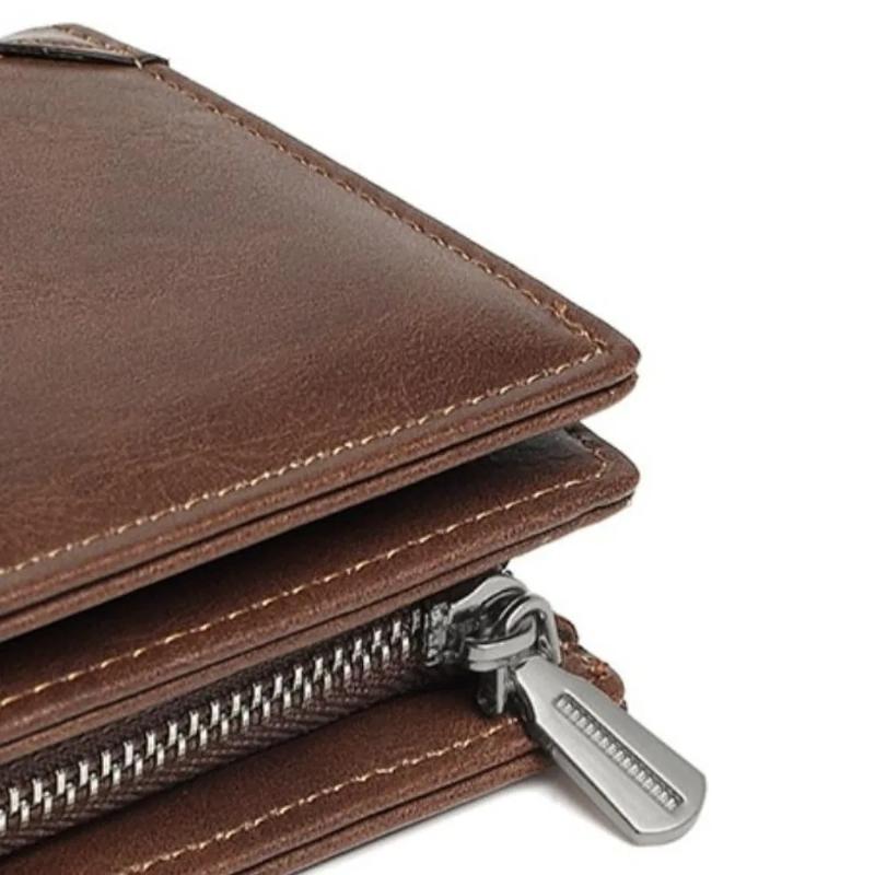 Portofele Bărbați din Piele de Înaltă Calitate Simple Scurte Clip pentru Bani ID Card de Credit Plic cu Fermoar Geantă Clutch Depozitare Multifuncțional Suport Card Bărbați Femei