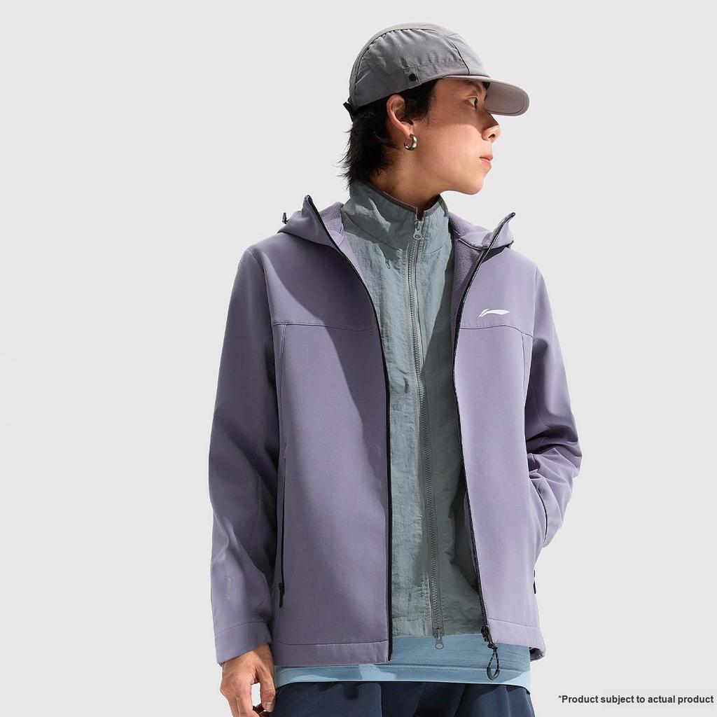 Li-Ning Bordo a Lancia Resistente all'Acqua Infrarossi Lontano Termico da Esterno Alpinismo Ciclismo Versatile Casual Antistatico Giacca a Vento AFDU949-3