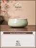 Sky Blue Ru Kiln Ceramic Brush Washer: Large Tea Wash Bowl and Gongfu Tea Set Accessory.