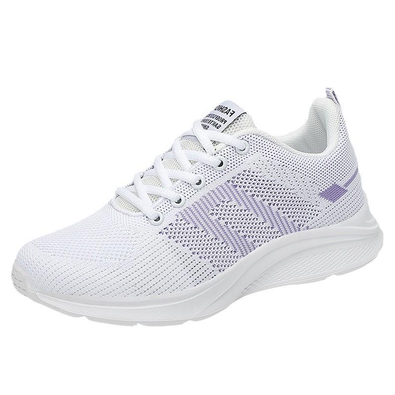 Dámské prodyšné Flyknit lehké běžecké boty, nadměrná velikost, ležérní celoroční cestovní tenisky