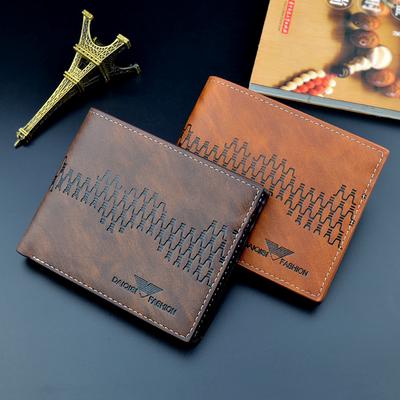 Pánské peněženky Vintage Design Krátké peněženky z umělé kůže Peněženka Bifold Peněženka na vizitky Peněženka na mince
