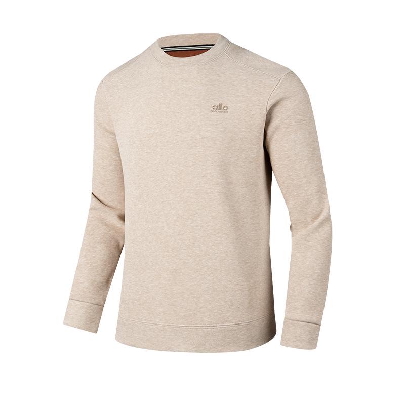 Men's 2025 Winter Fashionable Round Neck Long Sleeve Hoodie - Trendy, Versatile Solid Color Casual Wear