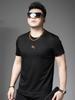 Ozhouzhan Trendy Letters Print Short Sleeve T-shirt Men's Casual Top Summer Round Neck T-shirt Half Sleeve Bottoming Shirt