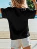 Children Crew Neck Short Sleeve T-Shirt with Colorful Frog Gesturing Yeah Print