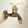 Doodii Carved Wall Mount Zinc Alloy Antique Bibcock Garden Wash Basin Faucet Decorative Outdoor Garden Mop Taps Torneira Parede