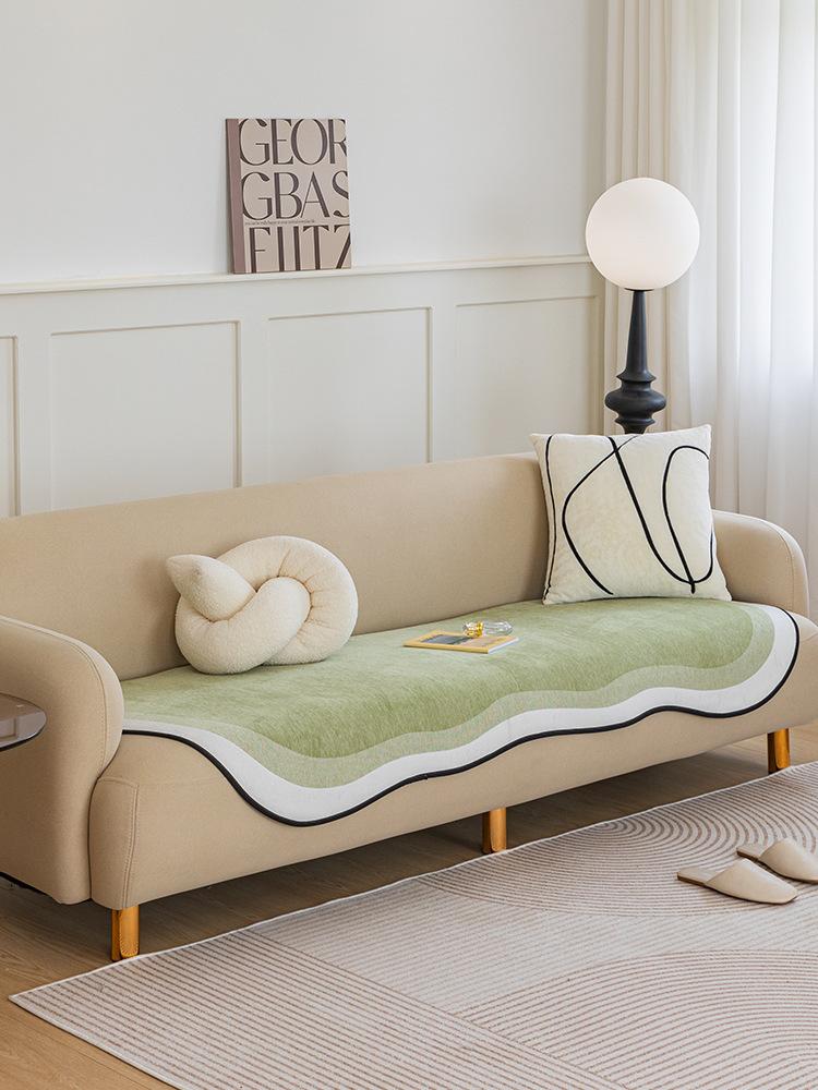 

Крем Снег Нил Чехол для дивана особой формы, Простая универсальная нескользящая подушка для дивана на четыре сезона, Легкий роскошный чехол против царапин от кошек 90*260