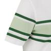 MALBON GOLF Colorblock Crochet Round Neck Short Sleeve Knit White (Woman)