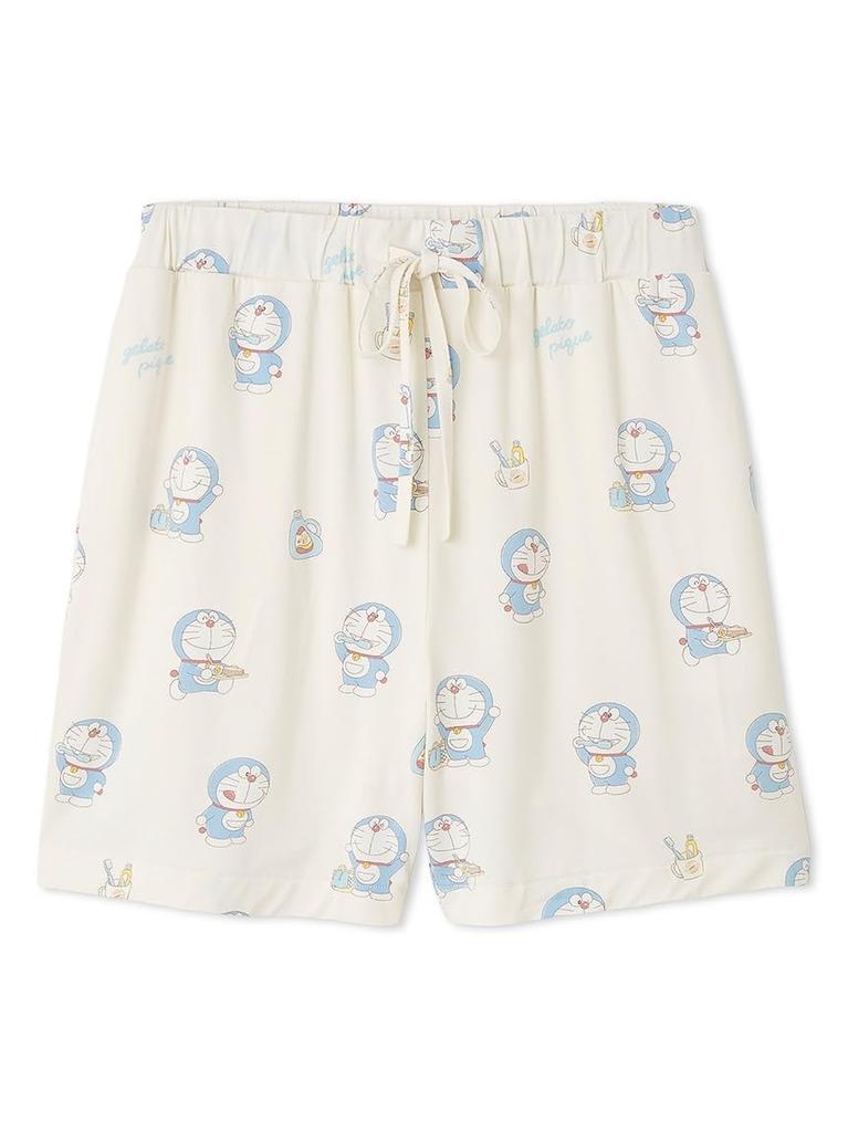 Gelato Pique Doraemon Good Night Shorts PUCP254207 OWHT [Unisex] Morning/Good