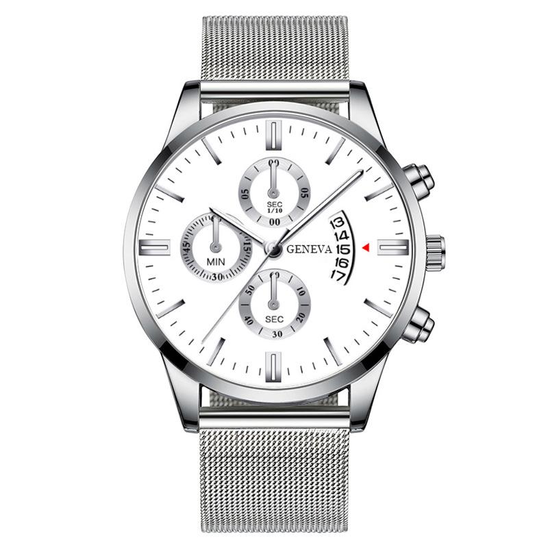 Top Brand Men's Quartz Watches Fashion Mesh Strap Man's Business Wristwatches Best Gifts Clock for Husband,Family,Friend