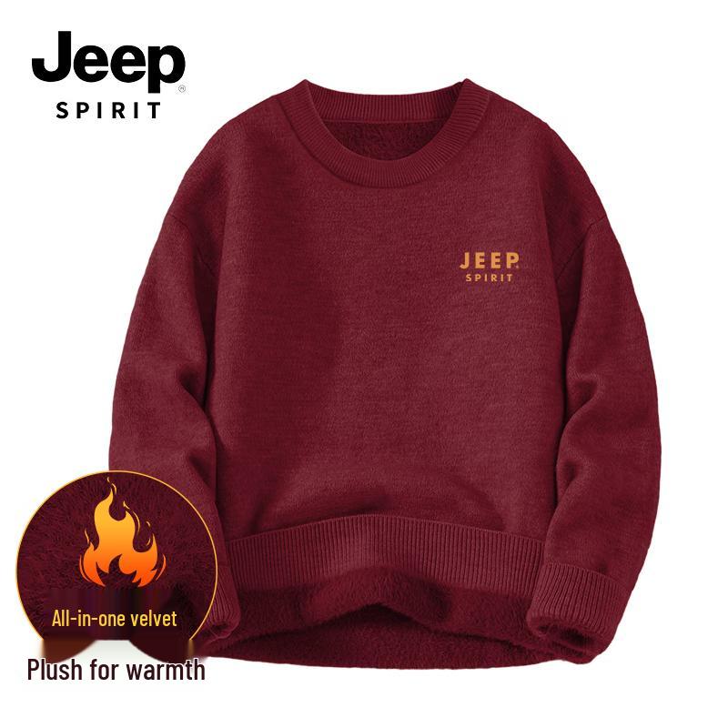 

JEEP SPIRIT Men s Winter Fleece Lined Pullover Sweater 3XL