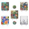 Series Bohemia Flower 3d Digital Printing Polyester Waterproof Shower Curtain