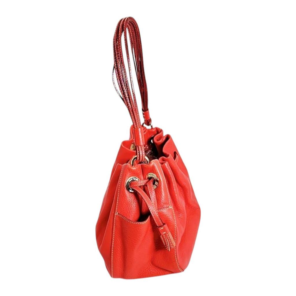 Kate Spade Drawstring type Handbag leather Red Women Used