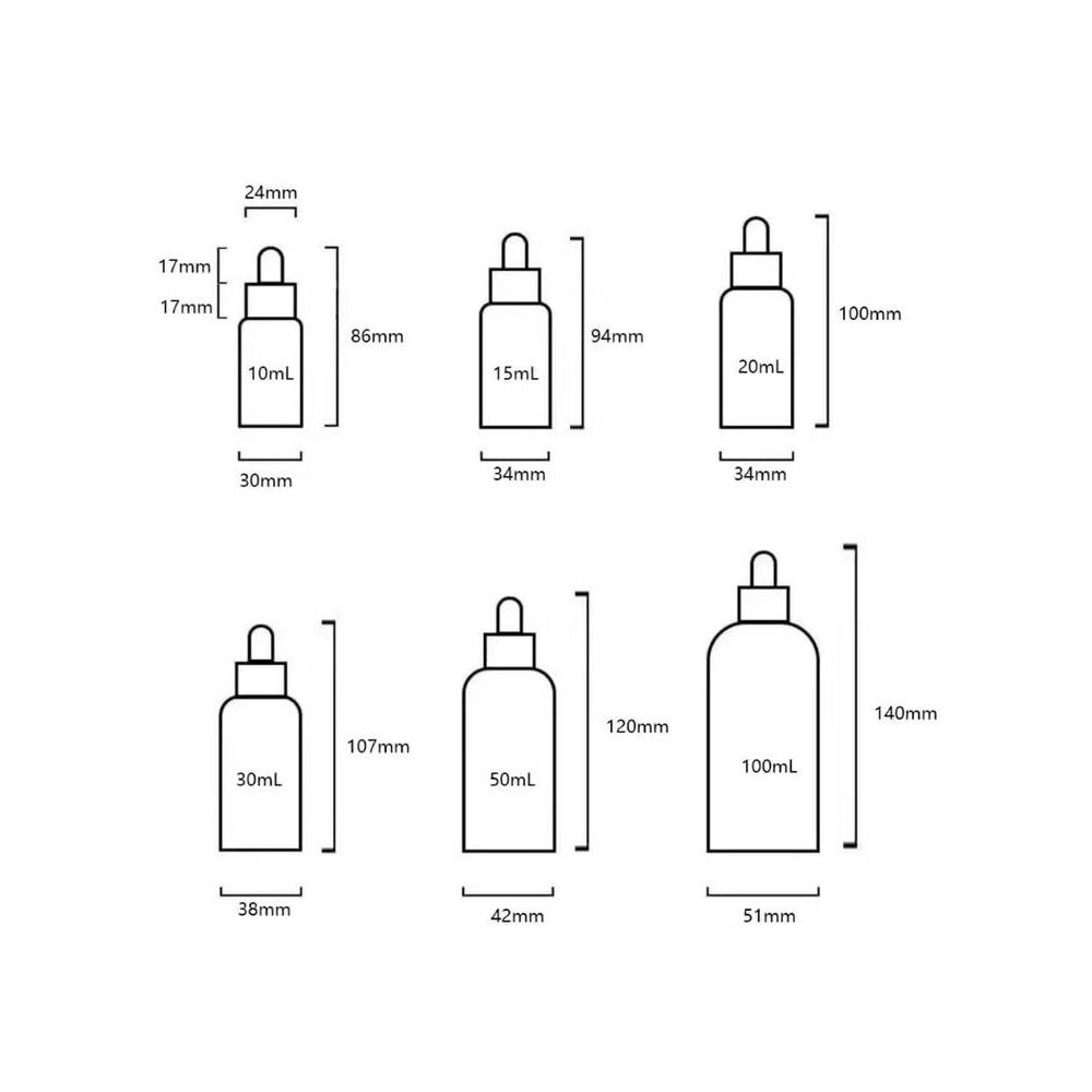 Bamboo Bamboo Dropper Bottles 10ml-30ml Cosmetic Sample Container  Makeup Cosmetic