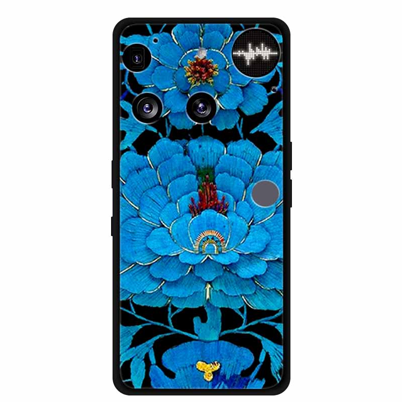 Flowers Case For Nothing Phone 3 Phone3 Soft Silicone Phone Cover Funda Black TPU Protective Bumper Coque for Nothing Phone (3)