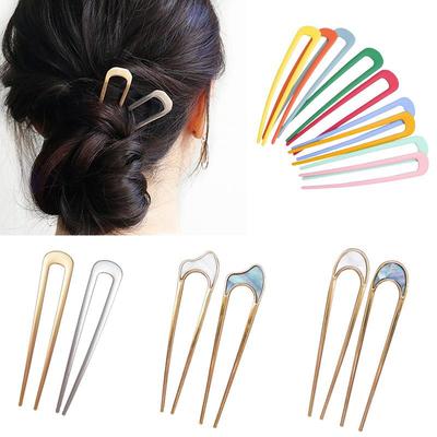 Japanese-Style Metal U-Shaped Hairpin: Chic, Simple, and Versatile Accessory