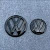 hijk1 Black car Front Grill Emblem Rear Trunk Badge Logo Golf 6 7 7.5 MK6 MK7 MK8 Polo 1set For Volkswagen VW Sticker Accessories