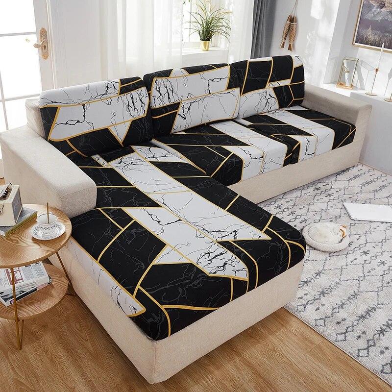 Printed Sofa Slipcover Soft Non-slip Stretch Sofa Cover for Living Room Bedroom Office Home Decor Pets Kids Furniture Protector