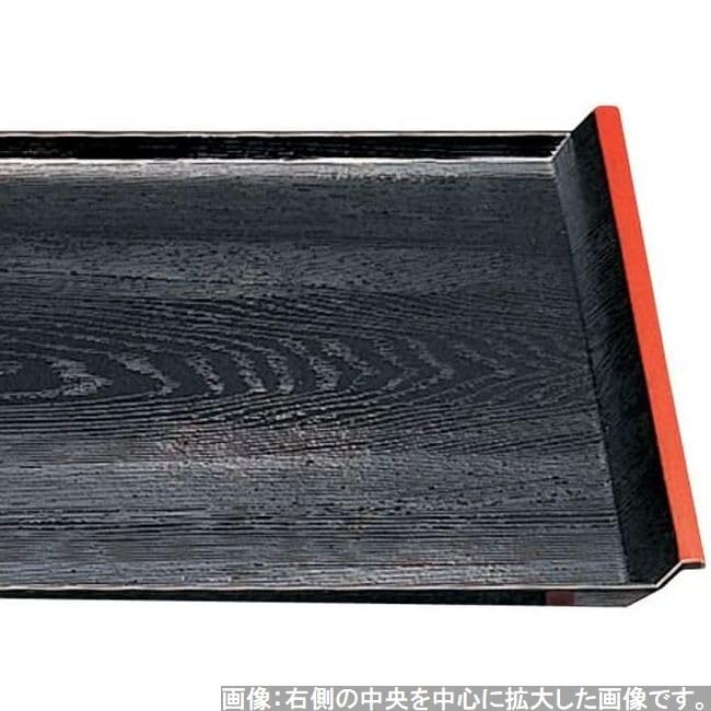 Placemat Made In High Quality and Highly Functional Shaku 2 Wood Black Tenshu SL X X J-kitchens Tray, Japan, Tray, ID, Grain, (37.3cm 25.5cm 2.1cm)