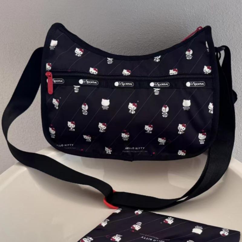 New Kt Cat Messenger Bag Shoulder Bag Practical and Lightweight Fashion Cartoon Cute Women's Bag Casual Bag Bow