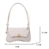 Simple Vintage Style Crossbody Bag Lightweight PU Leather Lady's Handbag Waterproof Solid Color Flap Satchels Holiday Gifts