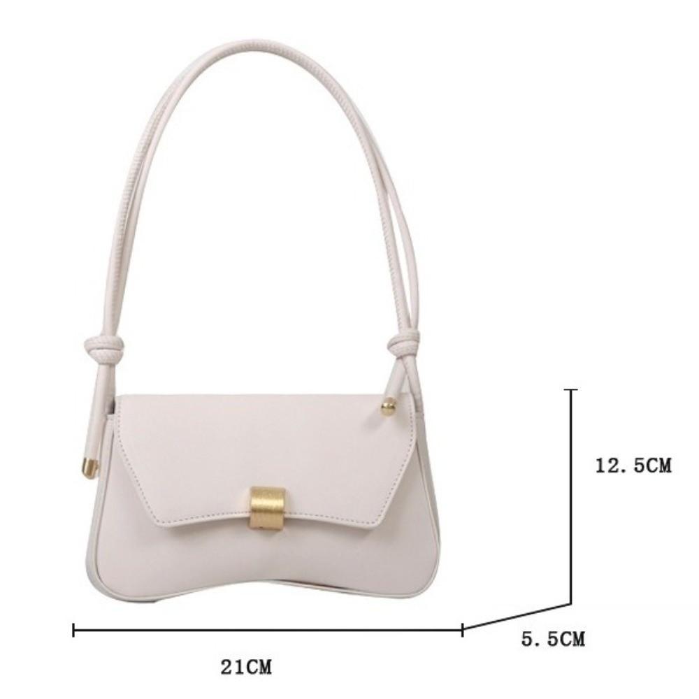 Simple Vintage Style Crossbody Bag Lightweight PU Leather Lady's Handbag Waterproof Solid Color Flap Satchels Holiday Gifts