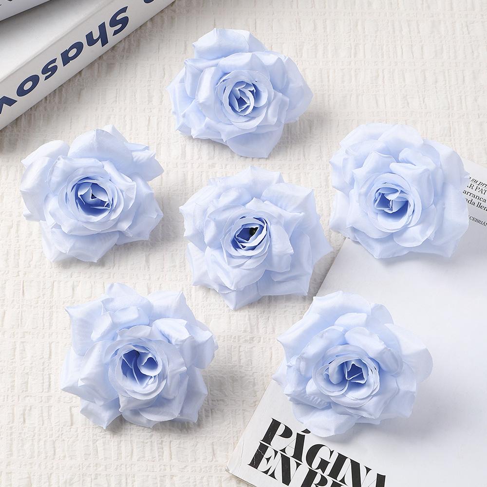 Rose Hair Accessory 9cm Artificial Flower Hair Clip Flower Brooch Bride's Headwear for Party Garden Home Decoration Wedding Deco