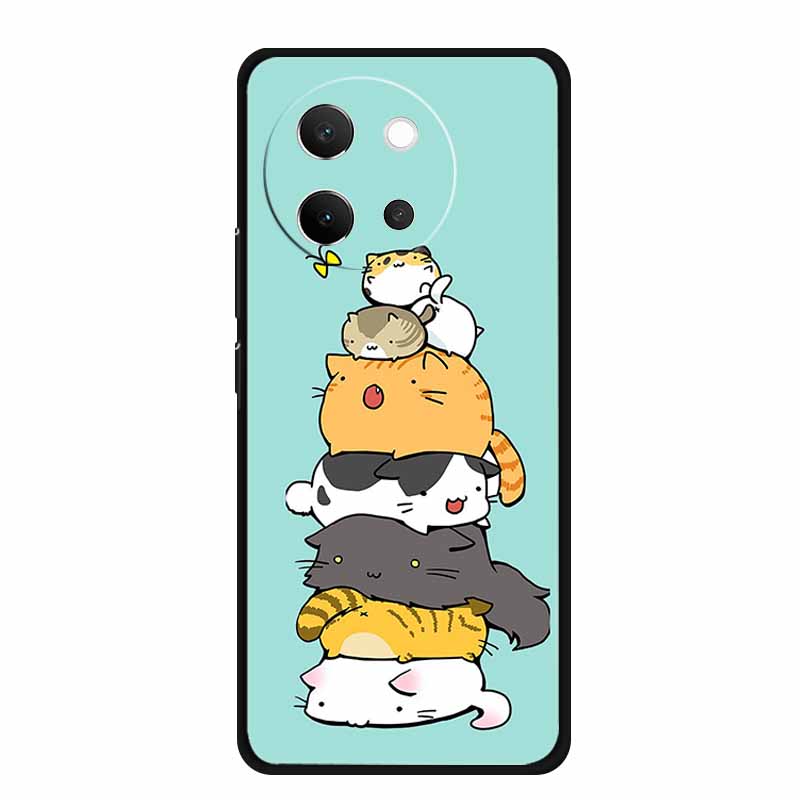 For Vivo V40 Lite Case Black Silicone Soft Back Cover Case For Vivo V40 Lite 5G Phone Case Cover V 40 V40lite 6.78" Funda Coque