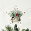 Glitter Christmas Tree Top Star Five-pointed Star Christmas Tree Ornaments  Christmas Decoration