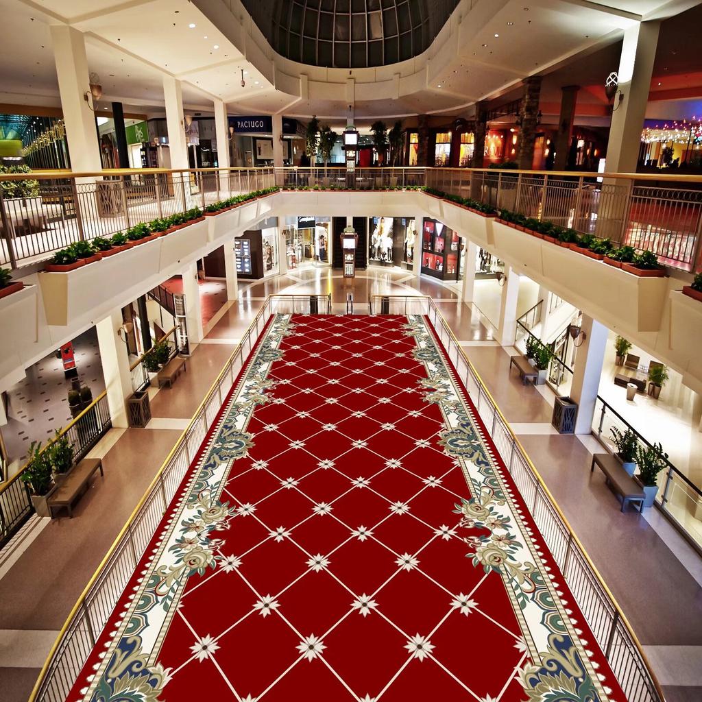 European Luxury Hall Corridor Carpet Hotel Runner Aisle Carpet Non-slip Washable Stairway Decorations Rug Size Customized Mat