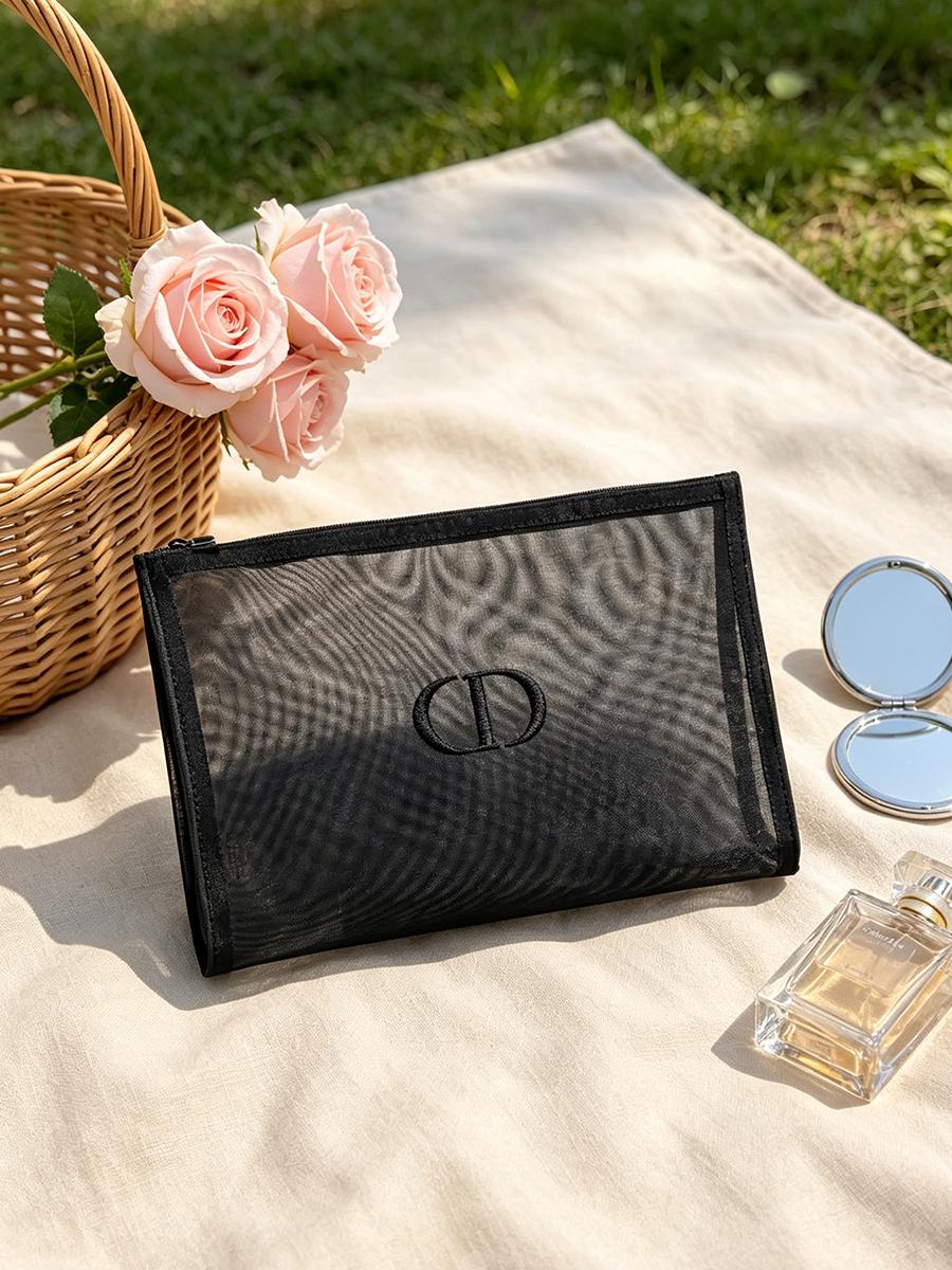 Dior Mesh Makeup Bag, Portable See