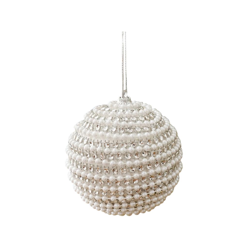 Christmas Hanging Ornaments with Foam Balls Stars Shapes Sequins Beads and Gift Box for Holiday Tree Decorations