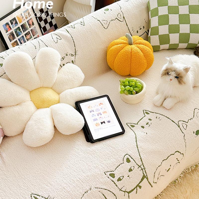 Modern Chenille Sofa Cover Entire Season Universal Simple Design Dual-sided Cat-proof Sofa Blanket Cover for Home Decor