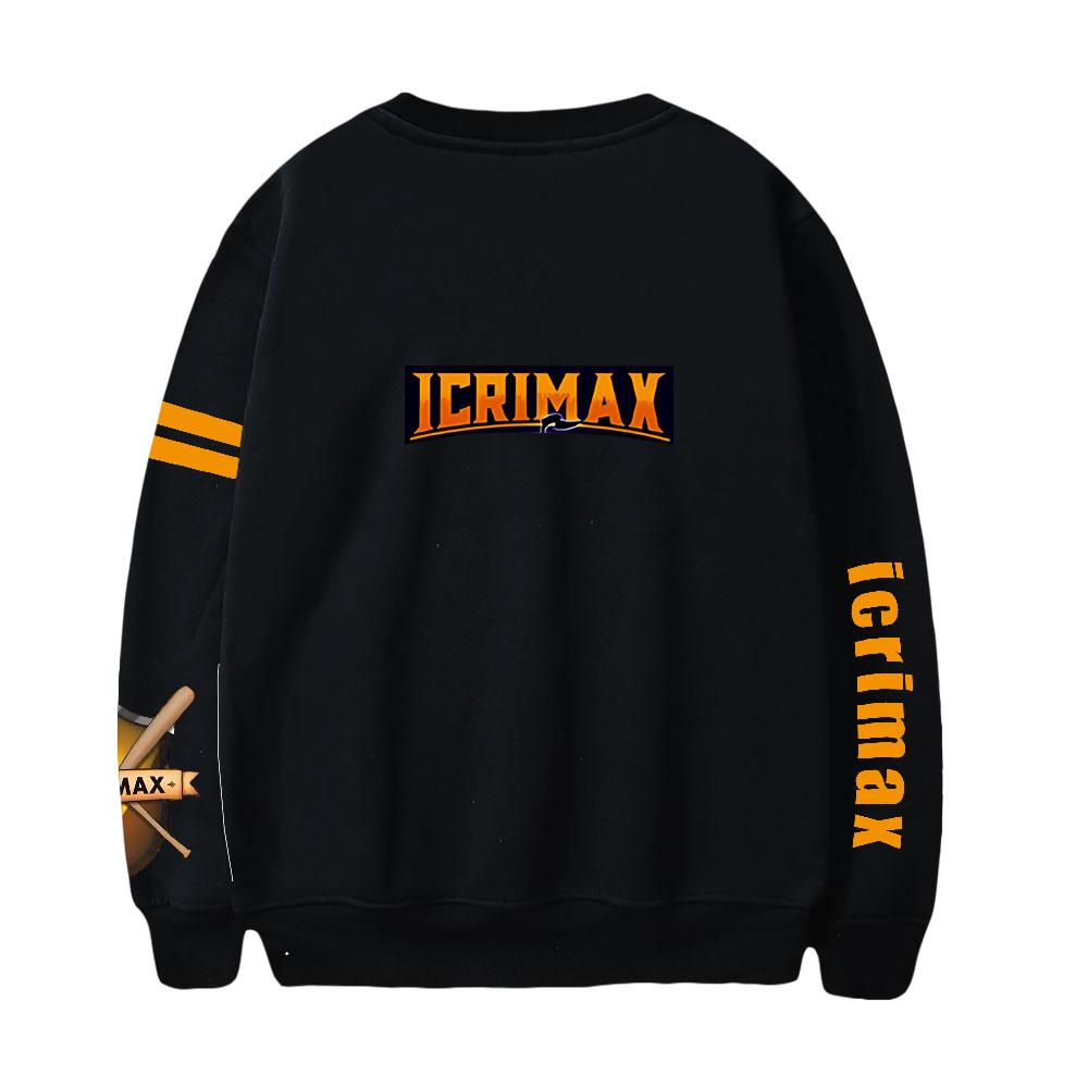 Men's Icrimax Print Hoodies Round Neck Hooded Sweatshirts Man Pullover Male Top Streetwear Outdoor Tracksuit