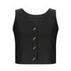 Women's Fashionable Oversized V-Neck Button-Up Tank Top Shirt Casual Blouse