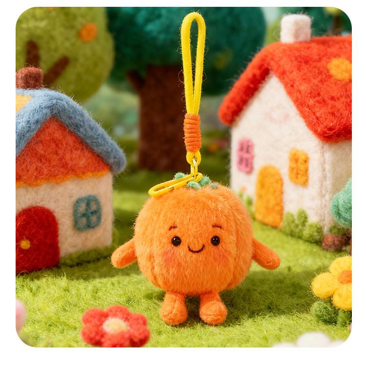 Cartoon Fruit Plush Beanbag Toy - Cute Mangosteen, Peach, Dragon Fruit, Persimmon Pendants - Ideal Gift for Women