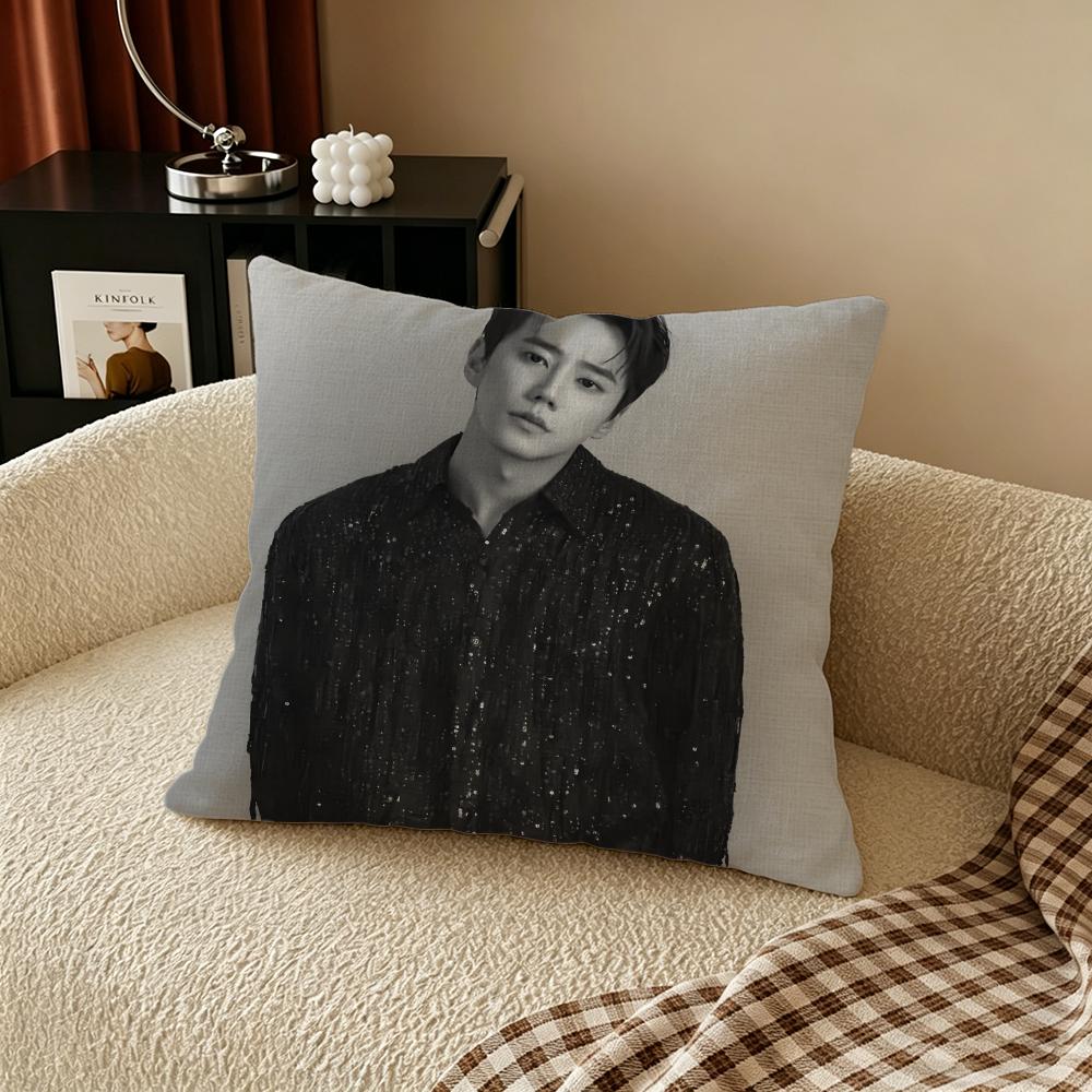 L-Lee Jun-Young Cushion Cover Natural Linen Pillowcase Set, All-In-One Decor For Sofa, Bedroom & Chair