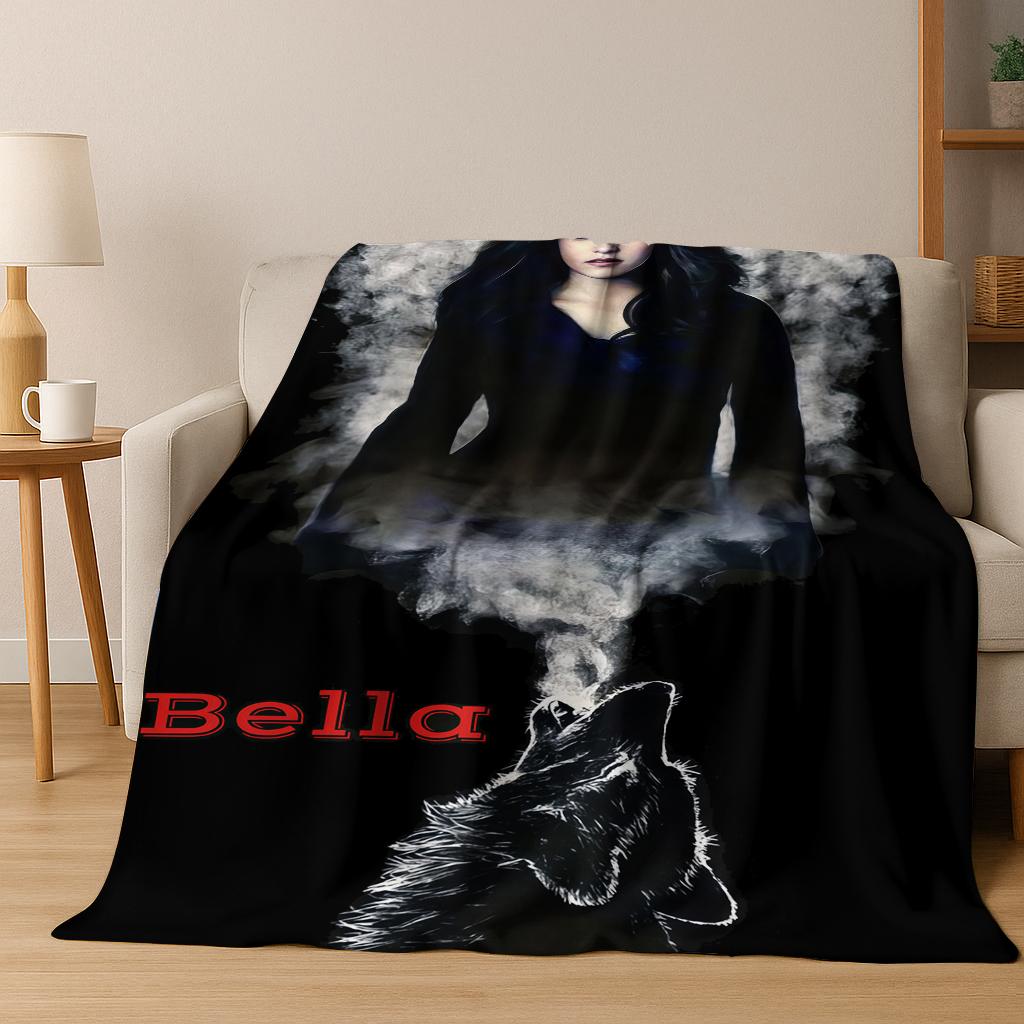 2026 New Twilight Isabella Edward Art Flannel Blanket,Cozy Soft Throw Blanket for Home Bedroom Bed Sofa Picnic Cover Gift Kids