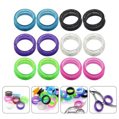 Finger Ring Scissors Scissor Rings Silicone Shears Inserts Grooming Grips Dog Shear Hair Pet Thumb Handheld Skid Hairdressing