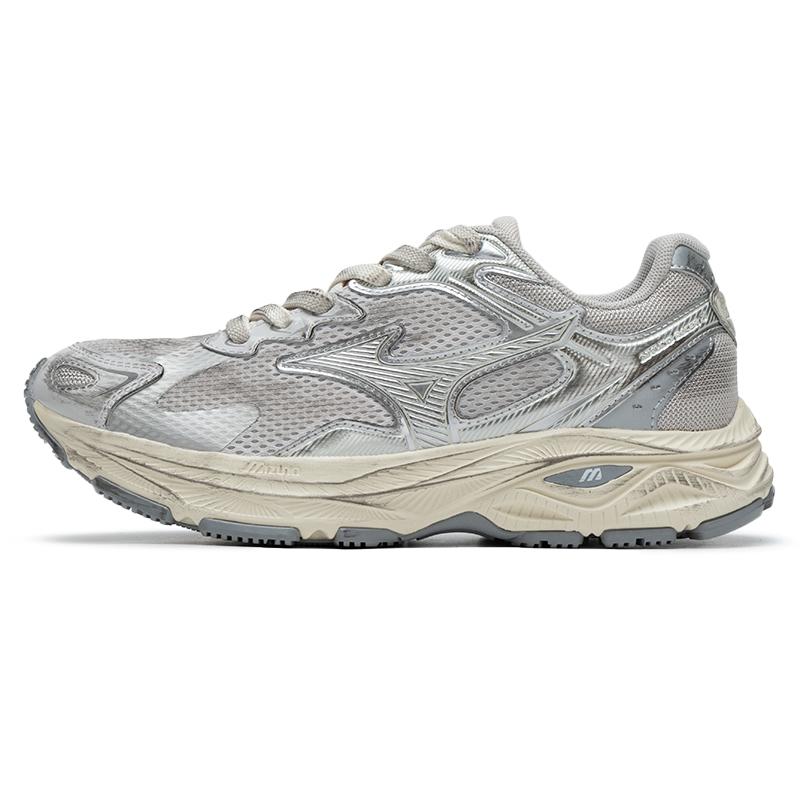 Mizuno Racer S Vintage Grey Silver Unisex Sneakers D1GH223518