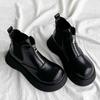 Thick-soled Martin boots women's new autumn and winter heightening short boots British style single boots Chelsea boots Ghost Emperor boots