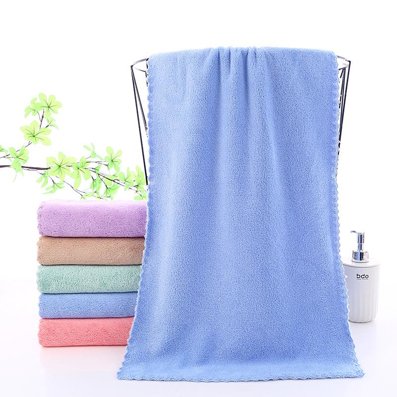 Soft, Absorbent Coral Fleece Face Towels - Thick, Comfortable, Plain Color for Home Use